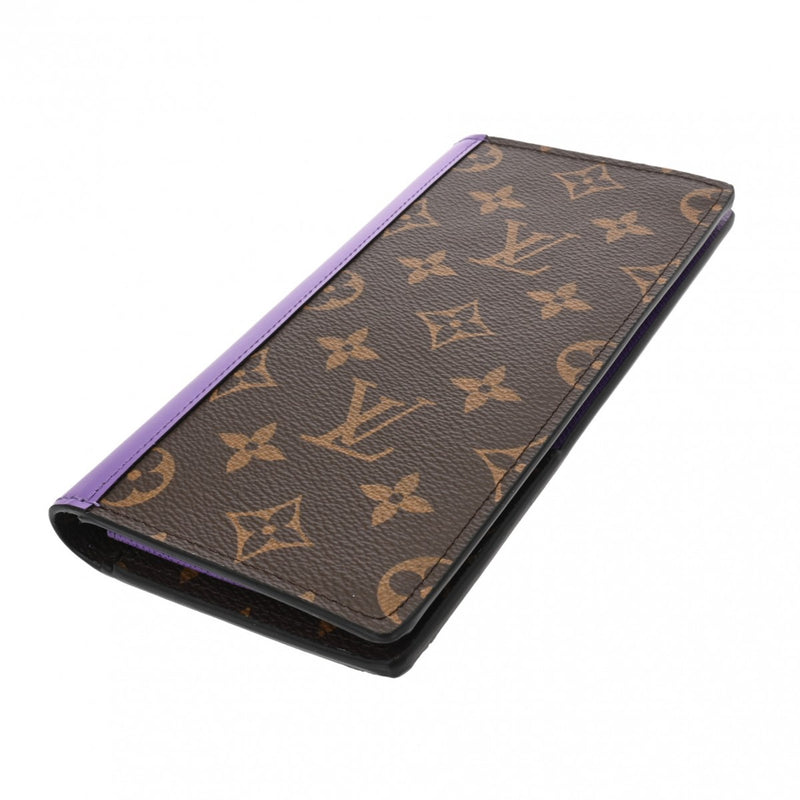 LOUIS VUITTON ルイヴィトン モノグラム マカサー ポルトフォイユ ブラザ パープル M81538 メンズ モノグラムマカサー 長財布 Aランク 中古 銀蔵