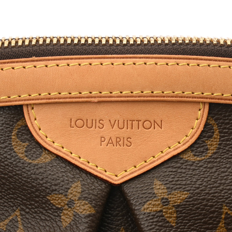 LOUIS VUITTON ルイヴィトン モノグラム ティヴォリ GM ブラウン M40144 レディース モノグラムキャンバス ハンドバッグ Bランク 中古 銀蔵