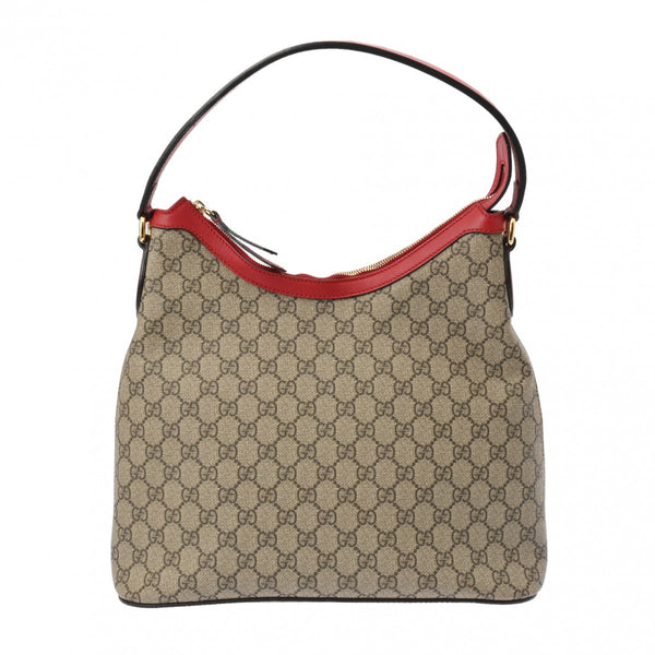 GUCCI グッチ GGスプリーム ホーボーショルダーバッグ ベージュ 414930 レディース レザー PVC 2WAYバッグ ABランク 中古 銀蔵