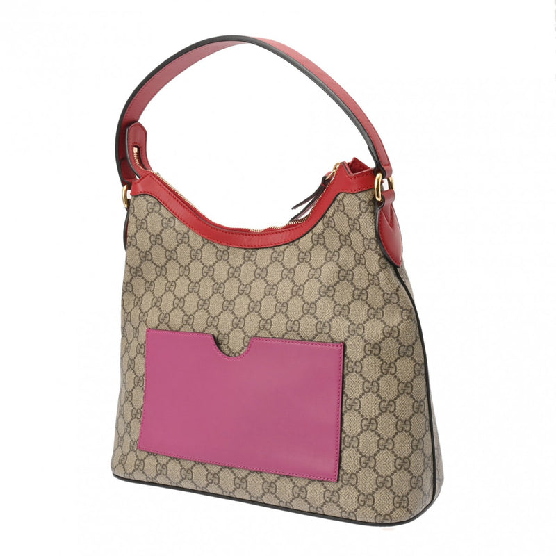 GUCCI グッチ GGスプリーム ホーボーショルダーバッグ ベージュ 414930 レディース レザー PVC 2WAYバッグ ABランク 中古 銀蔵