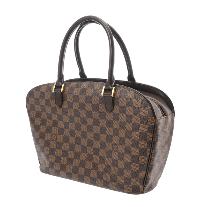 LOUIS VUITTON ルイヴィトン ダミエ サリア オリゾンタル ブラウン N51282 レディース ダミエキャンバス ハンドバッグ Bランク 中古 銀蔵