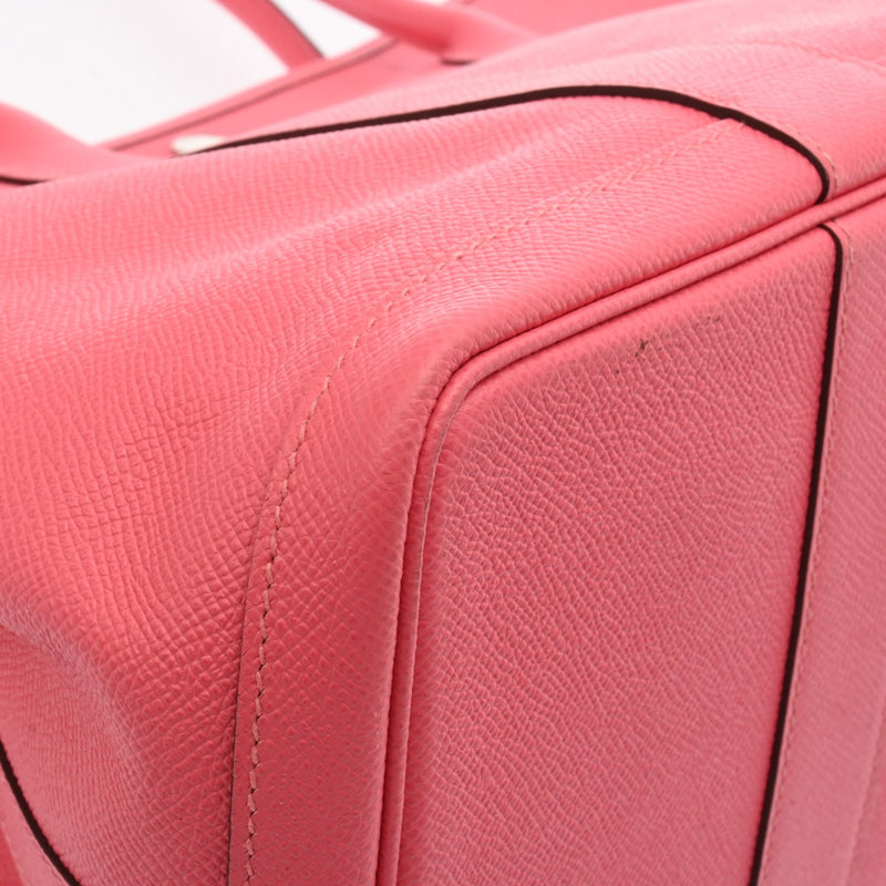 HERMES エルメス ガーデンパーティ PM ローズアザレ A刻印(2017年頃) ユニセックス ヴォーエプソン ハンドバッグ ABランク 中古 銀蔵