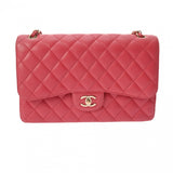 CHANEL シャネル マトラッセ チェーンショルダー Wフラップ 30cm ピンク A58600 レディース キャビアスキン ショルダーバッグ ABランク 中古 銀蔵