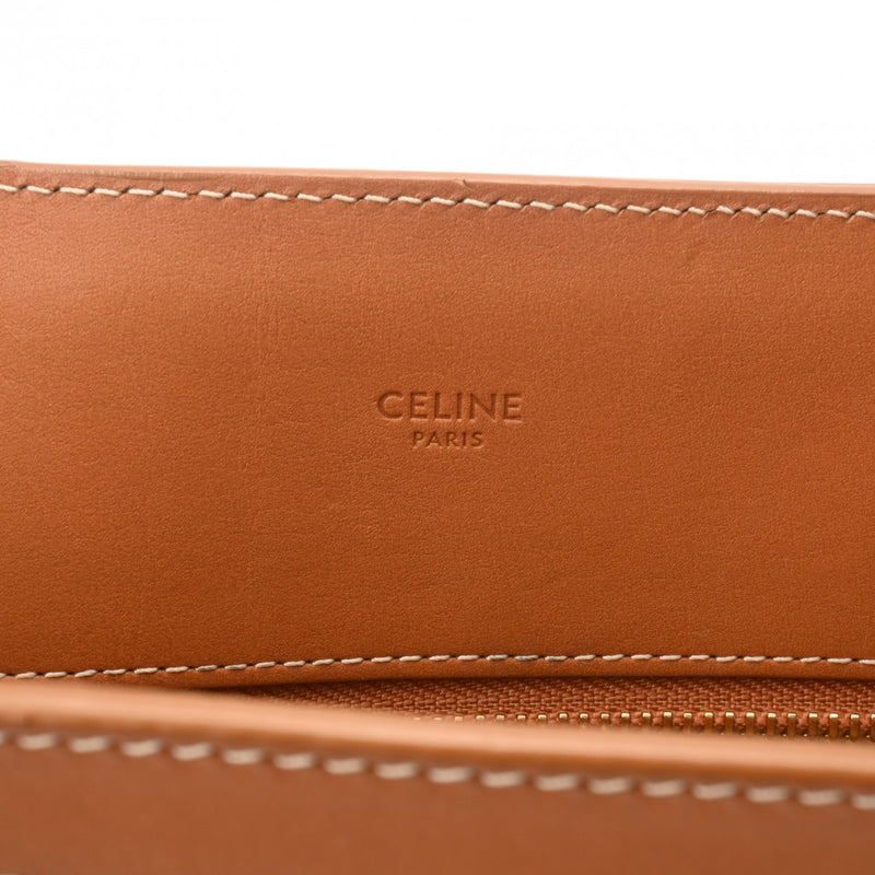 CELINE セリーヌ スモールバーティカルカバ ナチュラル/タン 192082BNZ.02NT レディース キャンバス カーフ 2WAYバッグ Bランク 中古 銀蔵