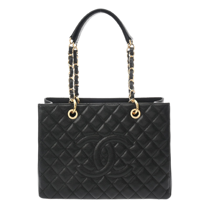 CHANEL シャネル マトラッセ GST グランドショッピングトート ブラック A50995 レディース キャビアスキン トートバッグ Aランク 中古 銀蔵