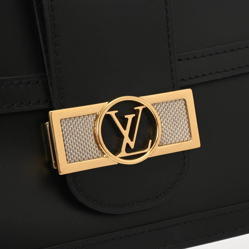 LOUIS VUITTON ルイヴィトン ドーフィーヌ MM 2WAYチェーンショルダー ブラック M55821 レディース レザー ショルダーバッグ Aランク 中古 銀蔵