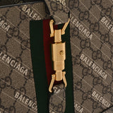 GUCCI グッチ GGスプリーム ジャッキー 1961 ザハッカープロジェクト バレンシアガコラボ アウトレット ベージュ 636706 レディース PVC ショルダーバッグ ABランク 中古 銀蔵