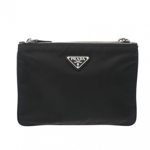 PRADA プラダ ダブルポケット 2WAY ブラック 1BH046 レディース ナイロン ショルダーバッグ Aランク 中古 銀蔵