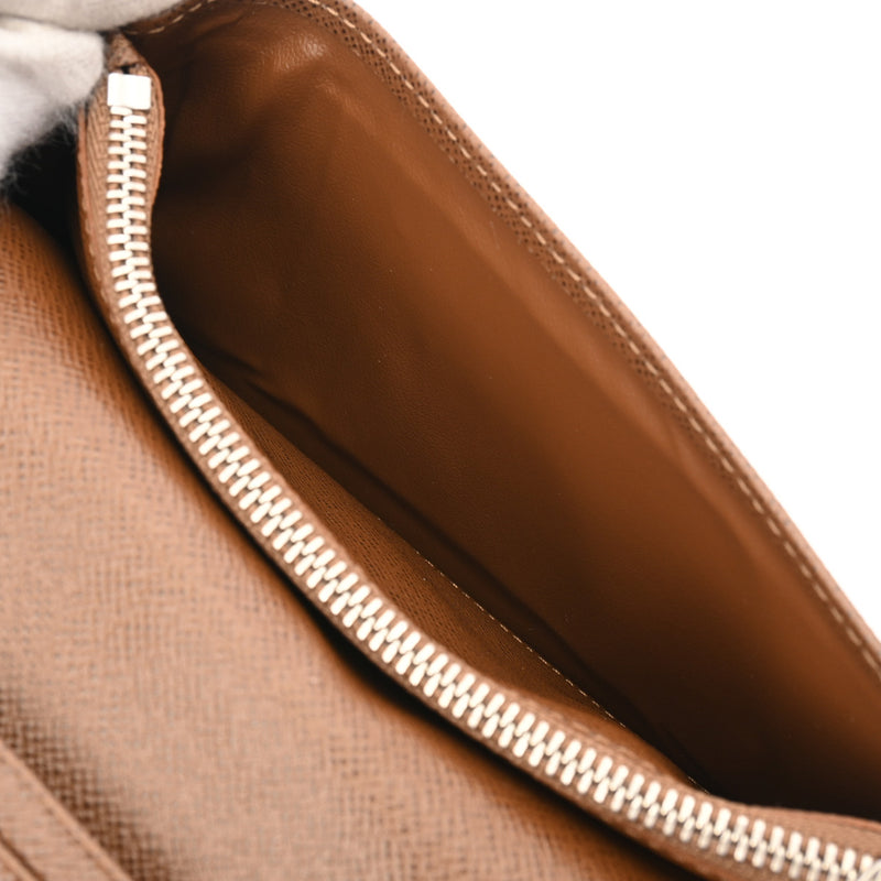 LOUIS VUITTON ルイヴィトン タイガ プラザ グリズリ M32578 メンズ レザー 二つ折り財布 ABランク 中古 銀蔵