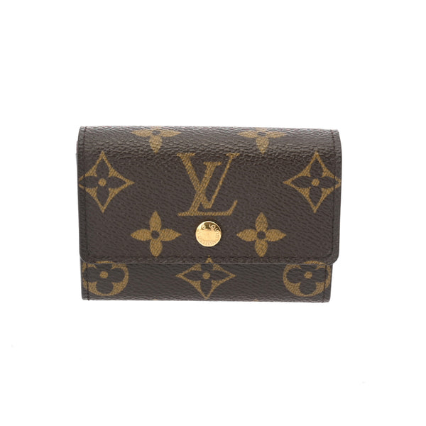 LOUIS VUITTON ルイヴィトン モノグラム ポルトモネ プラ ブラウン M61930 ユニセックス モノグラムキャンバス コインケース ABランク 中古 銀蔵