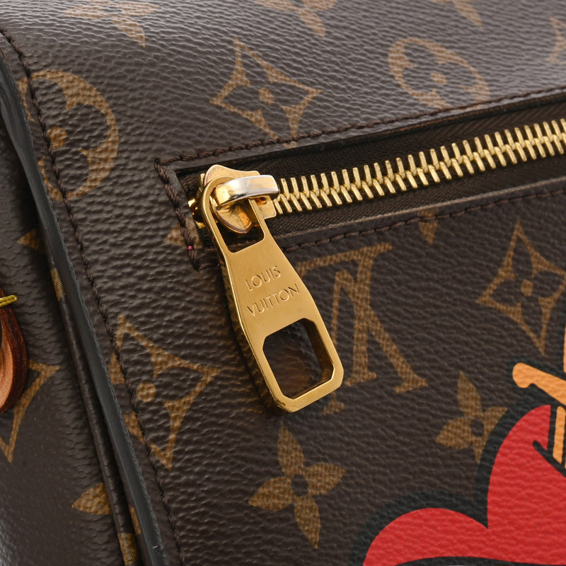 LOUIS VUITTON ルイヴィトン モノグラムパッチーズ ポシェットメティス MM ブラウン M43991 レディース モノグラムキャンバス 2WAYバッグ Bランク 中古 銀蔵