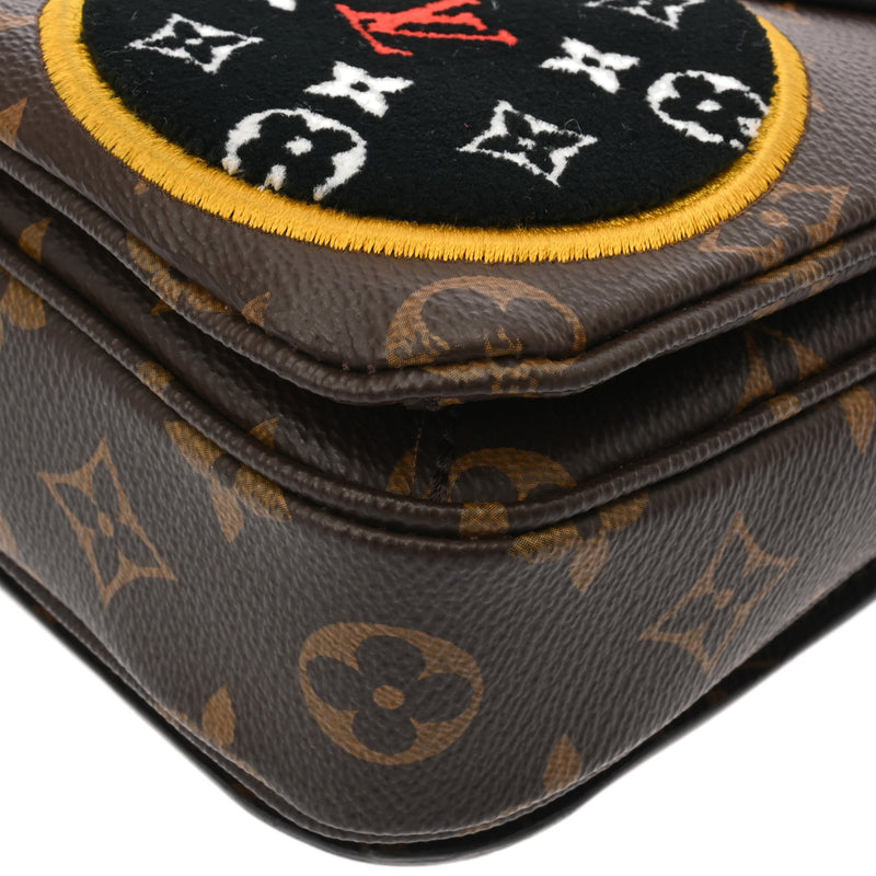 LOUIS VUITTON ルイヴィトン モノグラムパッチーズ ポシェットメティス MM ブラウン M43991 レディース モノグラムキャンバス 2WAYバッグ Bランク 中古 銀蔵