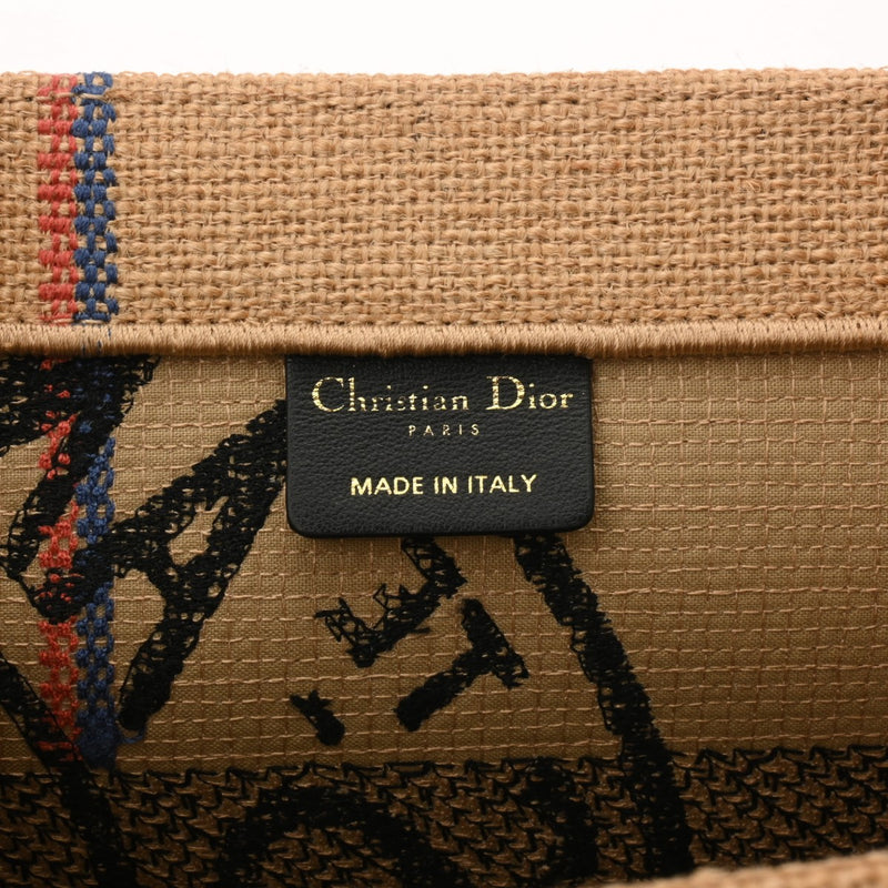 CHRISTIAN DIOR クリスチャンディオール ブックトート ミディアム ベージュ M1296ZRUW レディース キャンバス ハンドバッグ Aランク 中古 銀蔵