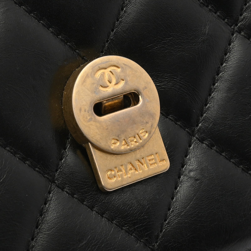 CHANEL シャネル アンヴォーグロープ ブラック AS0074 レディース レザー ショルダーバッグ Aランク 中古 銀蔵