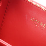 CHANEL シャネル CCフィリグリー スモールバニティ チェーンショルダー レッド A93343 レディース キャビアスキン ハンドバッグ Aランク 中古 銀蔵