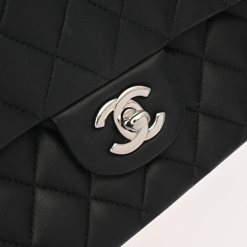 CHANEL シャネル マトラッセ チェーンショルダー Wフラップ 25cm ブラック A01112 レディース ラムスキン ショルダーバッグ ABランク 中古 銀蔵