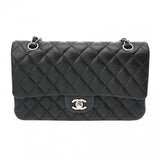 CHANEL シャネル マトラッセ チェーンショルダー Wフラップ 25cm ブラック A01112 レディース ラムスキン ショルダーバッグ ABランク 中古 銀蔵