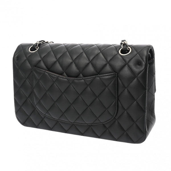 CHANEL シャネル マトラッセ チェーンショルダー Wフラップ 25cm ブラック A01112 レディース ラムスキン ショルダーバッグ ABランク 中古 銀蔵