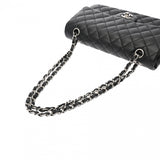 CHANEL シャネル マトラッセ チェーンショルダー Wフラップ 25cm ブラック A01112 レディース ラムスキン ショルダーバッグ ABランク 中古 銀蔵