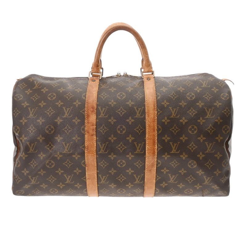 LOUIS VUITTON ルイヴィトン モノグラム キーポル 50 ブラウン M41426 ユニセックス モノグラムキャンバス ボストンバッグ Cランク 中古 銀蔵