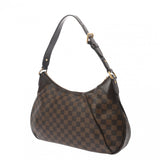 LOUIS VUITTON ルイヴィトン ダミエ テムズ GM ブラウン N48181 レディース ダミエキャンバス セミショルダーバッグ Bランク 中古 銀蔵