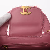 CHANEL シャネル マトラッセ ミニショッピングバッグ ピンク AS4416 レディース ツイード ハンドバッグ Aランク 中古 銀蔵