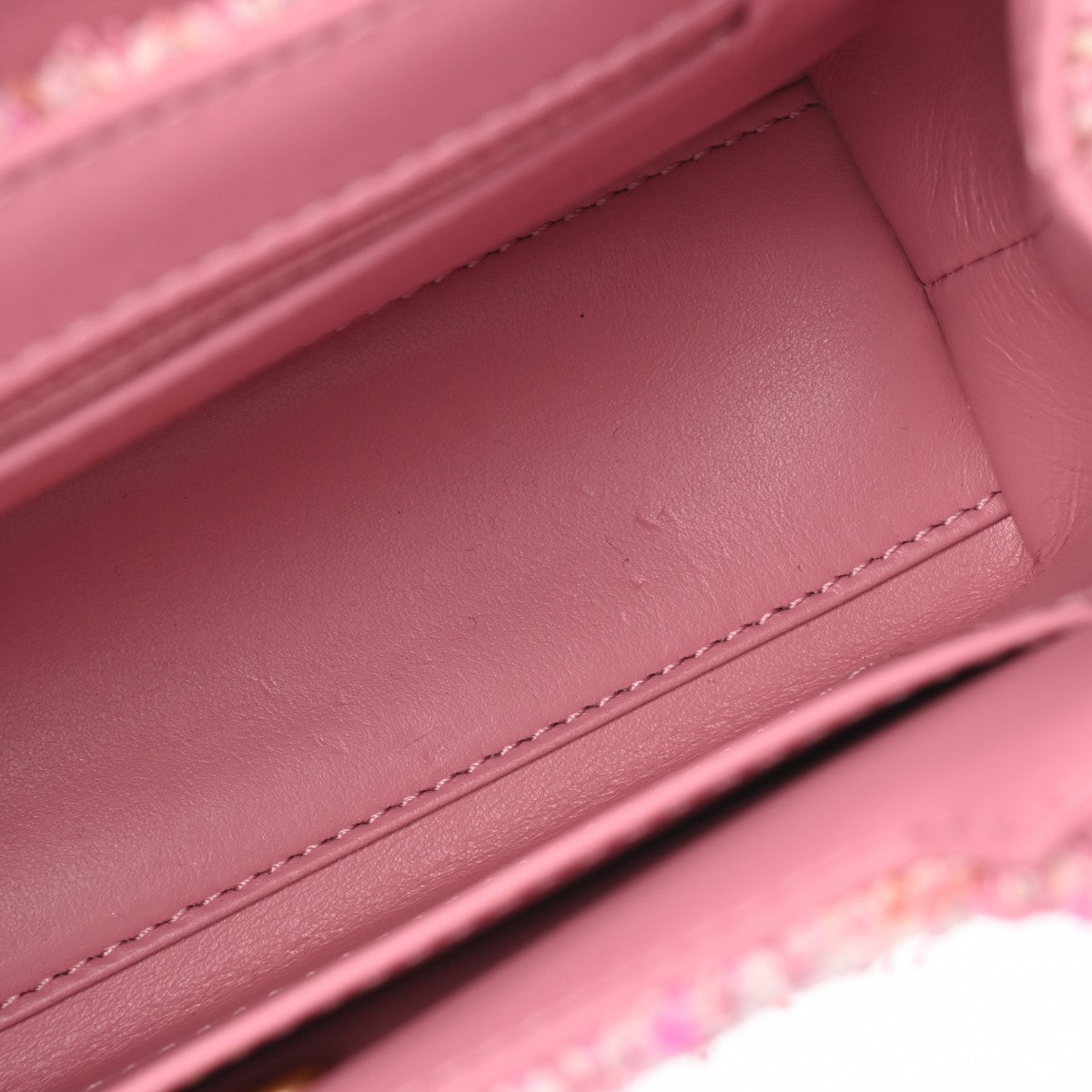 シャネルミニショッピングバッグ 42976 ピンク レディース ツイード