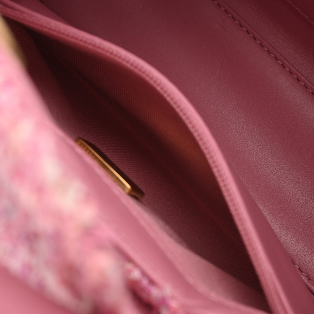 シャネルミニショッピングバッグ 42976 ピンク レディース ツイード