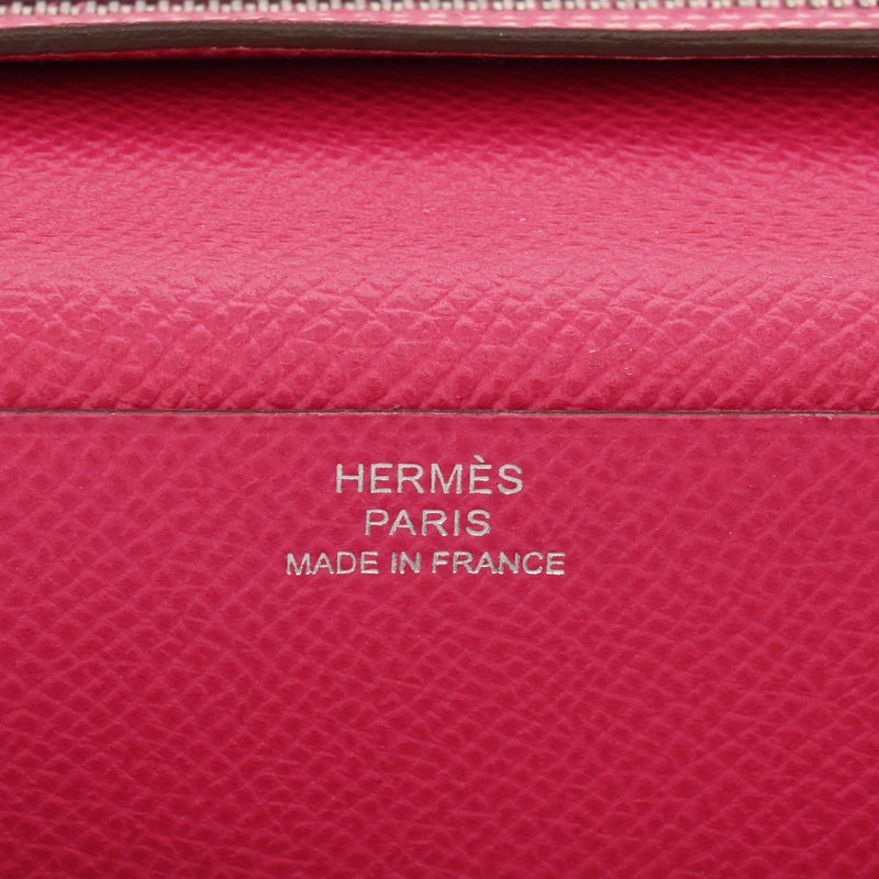 HERMES エルメス ベアン スフレ  ローズディリアン □Q刻印(2013年頃) ユニセックス ヴォーエプソン 長財布 ABランク 中古 銀蔵