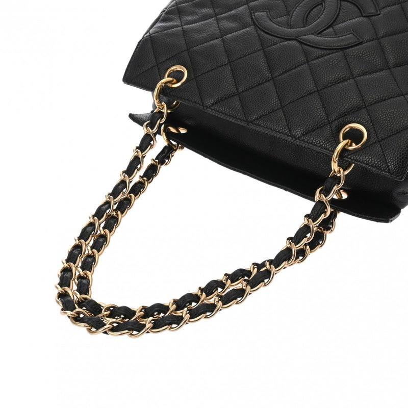 CHANEL シャネル マトラッセ PTT プチタイムレストート ブラック A18004 レディース キャビアスキン ハンドバッグ ABランク 中古 銀蔵