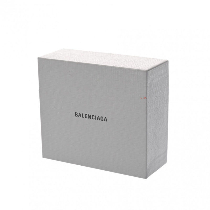 BALENCIAGA バレンシアガ キャッシュ ミニウォレット ネイビー 593813 ユニセックス レザー 三つ折り財布 Bランク 中古 銀蔵