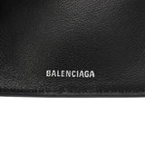 BALENCIAGA バレンシアガ キャッシュ ミニウォレット ブラック 593813 ユニセックス レザー 三つ折り財布 ABランク 中古 銀蔵