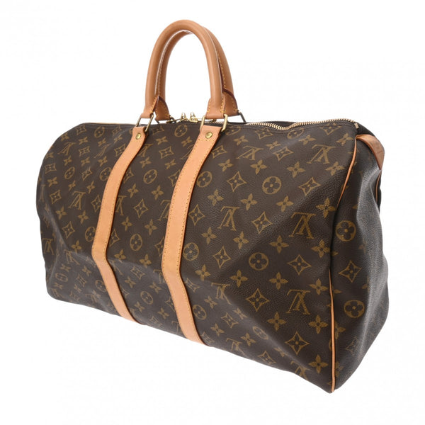 LOUIS VUITTON ルイヴィトン モノグラム キーポル 45 ブラウン M41428 ユニセックス モノグラムキャンバス ボストンバッグ ABランク 中古 銀蔵