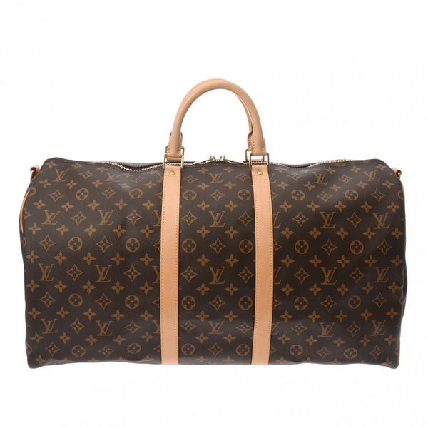 LOUIS VUITTON ルイヴィトン モノグラム キーポル バンドリエール 55 ブラウン M41414 ユニセックス モノグラムキャンバス ボストンバッグ ABランク 中古 銀蔵