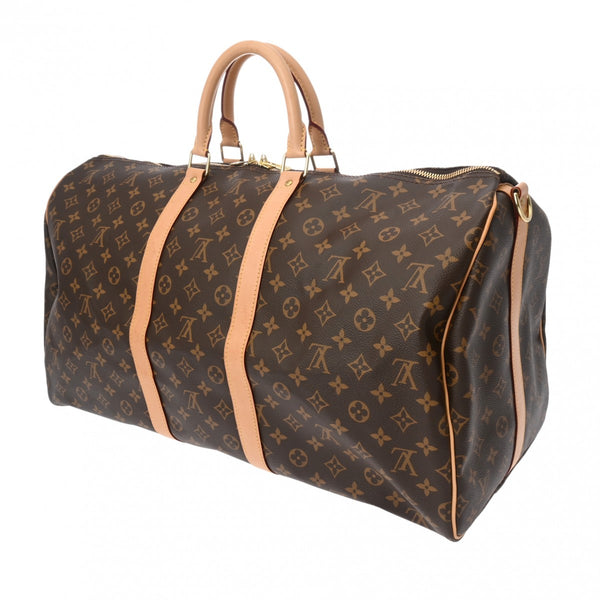 LOUIS VUITTON ルイヴィトン モノグラム キーポル バンドリエール 55 ブラウン M41414 ユニセックス モノグラムキャンバス ボストンバッグ ABランク 中古 銀蔵