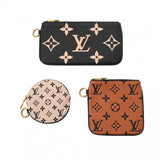 LOUIS VUITTON ルイヴィトン モノグラムアンプラント ポシェットトリオ LVクラフティ 黒/茶/ベージュ M69516 レディース レザー ポーチ Aランク 中古 銀蔵