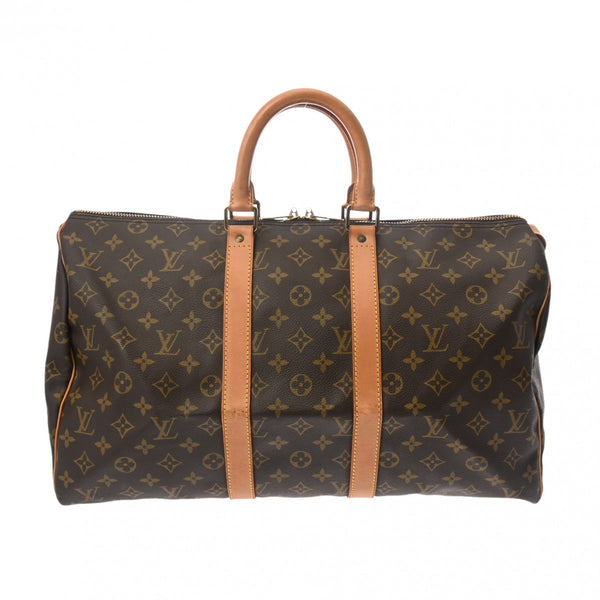 LOUIS VUITTON ルイヴィトン モノグラム キーポル 45 ブラウン M41428 ユニセックス モノグラムキャンバス ボストンバッグ Bランク 中古 銀蔵