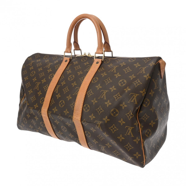 LOUIS VUITTON ルイヴィトン モノグラム キーポル 45 ブラウン M41428 ユニセックス モノグラムキャンバス ボストンバッグ Bランク 中古 銀蔵