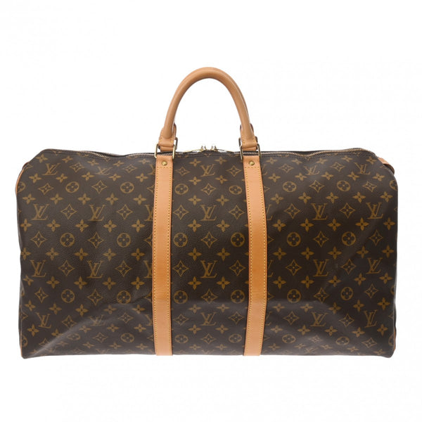 LOUIS VUITTON ルイヴィトン モノグラム キーポル 55 ブラウン M41424 ユニセックス モノグラムキャンバス ボストンバッグ Bランク 中古 銀蔵