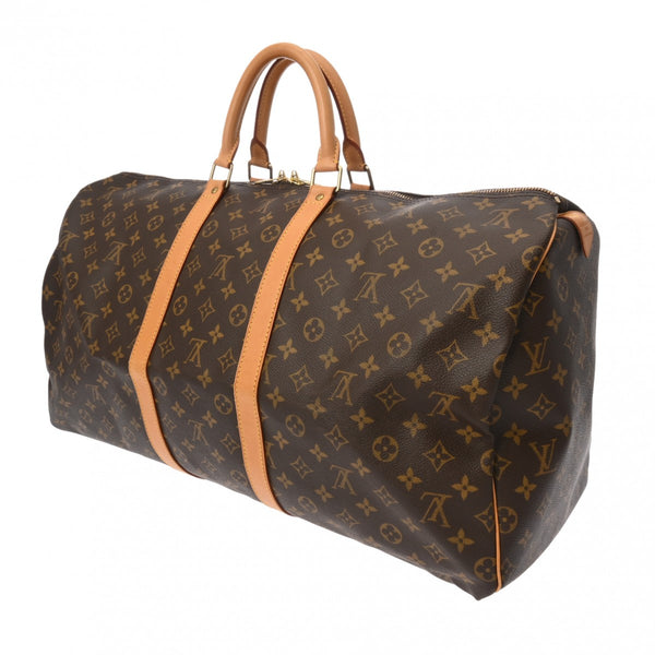 LOUIS VUITTON ルイヴィトン モノグラム キーポル 55 ブラウン M41424 ユニセックス モノグラムキャンバス ボストンバッグ Bランク 中古 銀蔵