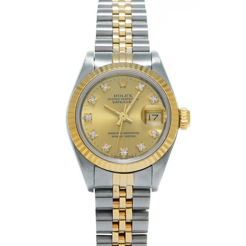 ロレックス デイトジャスト 10Pダイヤ レディース 腕時計 69173G ROLEX 
