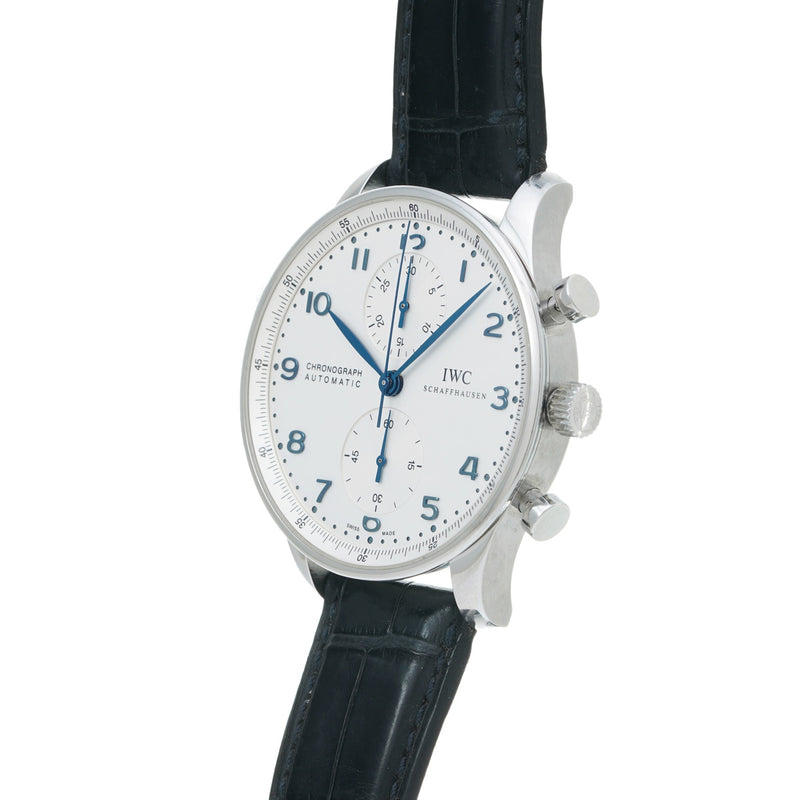 IWC ポルトギーゼ クロノグラフ IW371417 シルバー メンズ 腕時計 自動巻き 中古 銀蔵