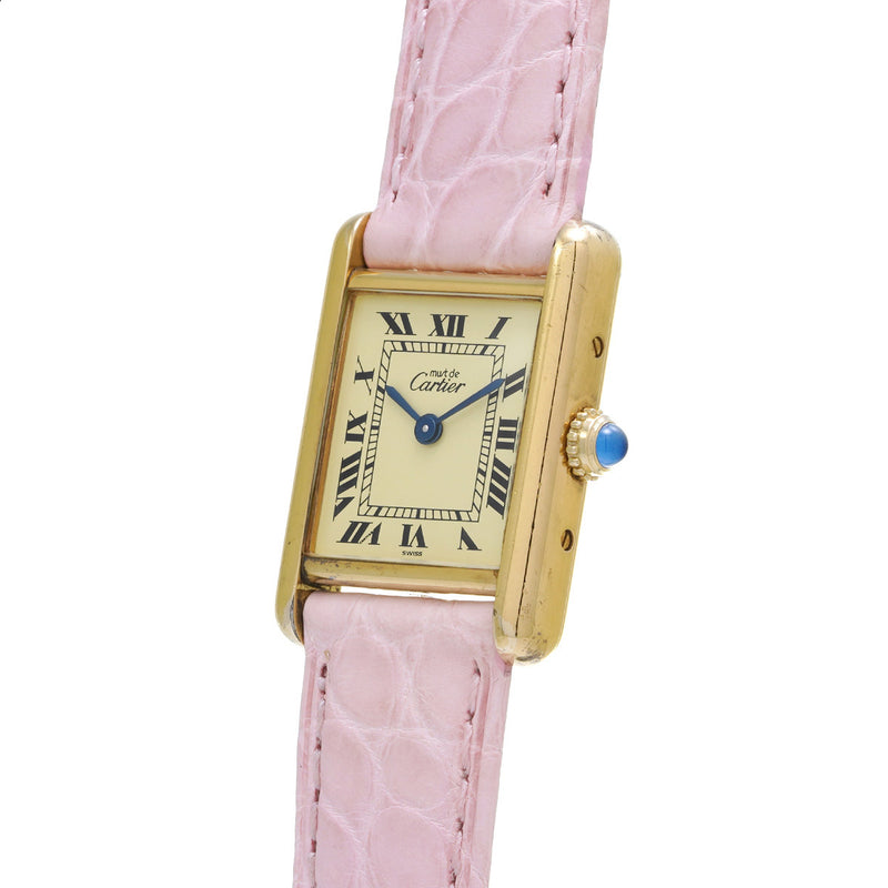 カルティエ マストタンク イエロー レディース 腕時計 クォーツ 中古 銀蔵