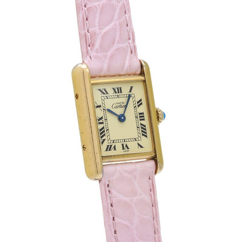 カルティエ マストタンク イエロー レディース 腕時計 クォーツ 中古 銀蔵