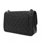 CHANEL シャネル マトラッセ チェーンショルダー Wフラップ 30cm ブラック A58600 レディース キャビアスキン ショルダーバッグ Aランク 中古 銀蔵