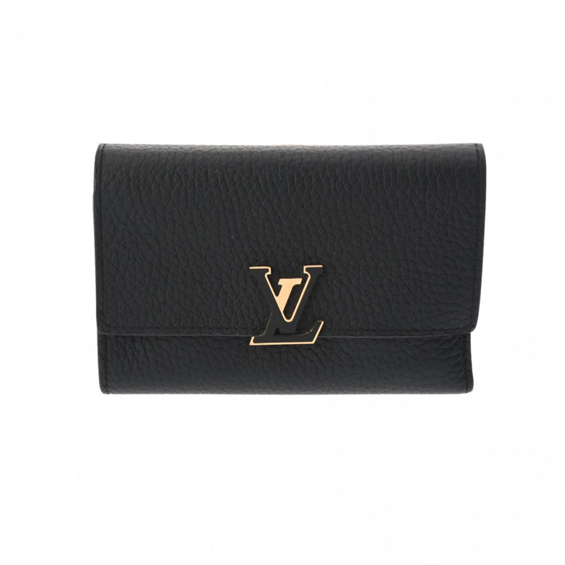 LOUIS VUITTON ルイヴィトン ポルトフォイユ カプシーヌ コンパクト ノワール/ホットピンク M62157 レディース トリヨンレザー 三つ折り財布 ABランク 中古 銀蔵