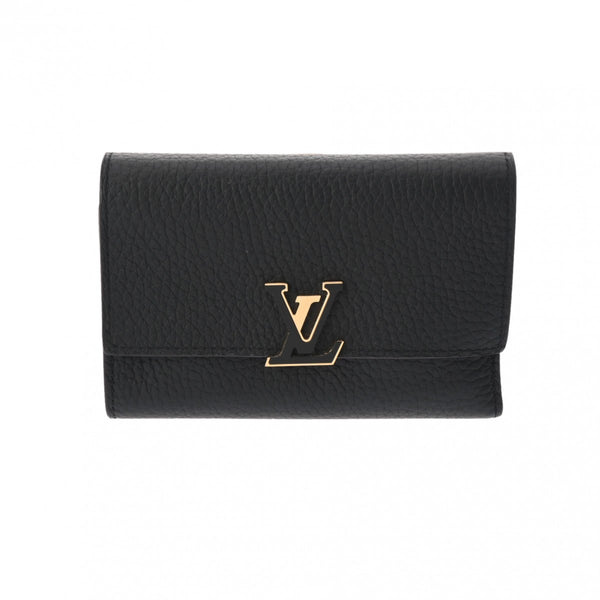 LOUIS VUITTON ルイヴィトン ポルトフォイユ カプシーヌ コンパクト ノワール/ホットピンク M62157 レディース トリヨンレザー 三つ折り財布 ABランク 中古 銀蔵