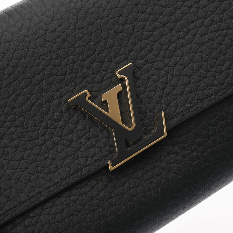 LOUIS VUITTON ルイヴィトン ポルトフォイユ カプシーヌ コンパクト ノワール/ホットピンク M62157 レディース トリヨンレザー 三つ折り財布 ABランク 中古 銀蔵