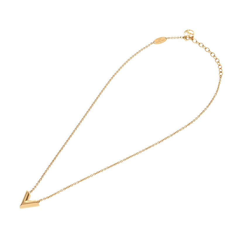 LOUIS VUITTON ルイヴィトン エセンシャル V 旧型 M61083 レディース GP ネックレス ABランク 中古 銀蔵