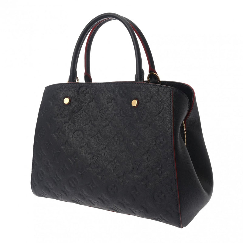 LOUIS VUITTON ルイヴィトン モノグラムアンプラント モンテーニュ MM 2WAY マリーヌルージュ M42746 レディース レザー ハンドバッグ Aランク 中古 銀蔵